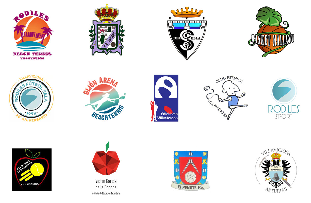 Escudos de clubs deportivos asturianos